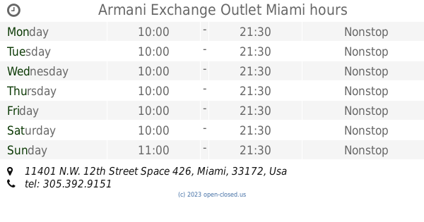 armani exchange outlet usa