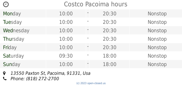 costco pacoima hours 2019 update costco pacoima hours 2019 update