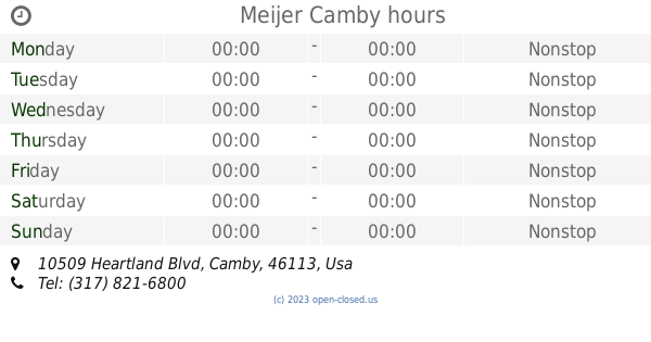 meijer camby hours 2019 update categories hours in camby open closed us