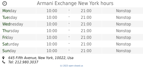 armani exchange 645 fifth avenue